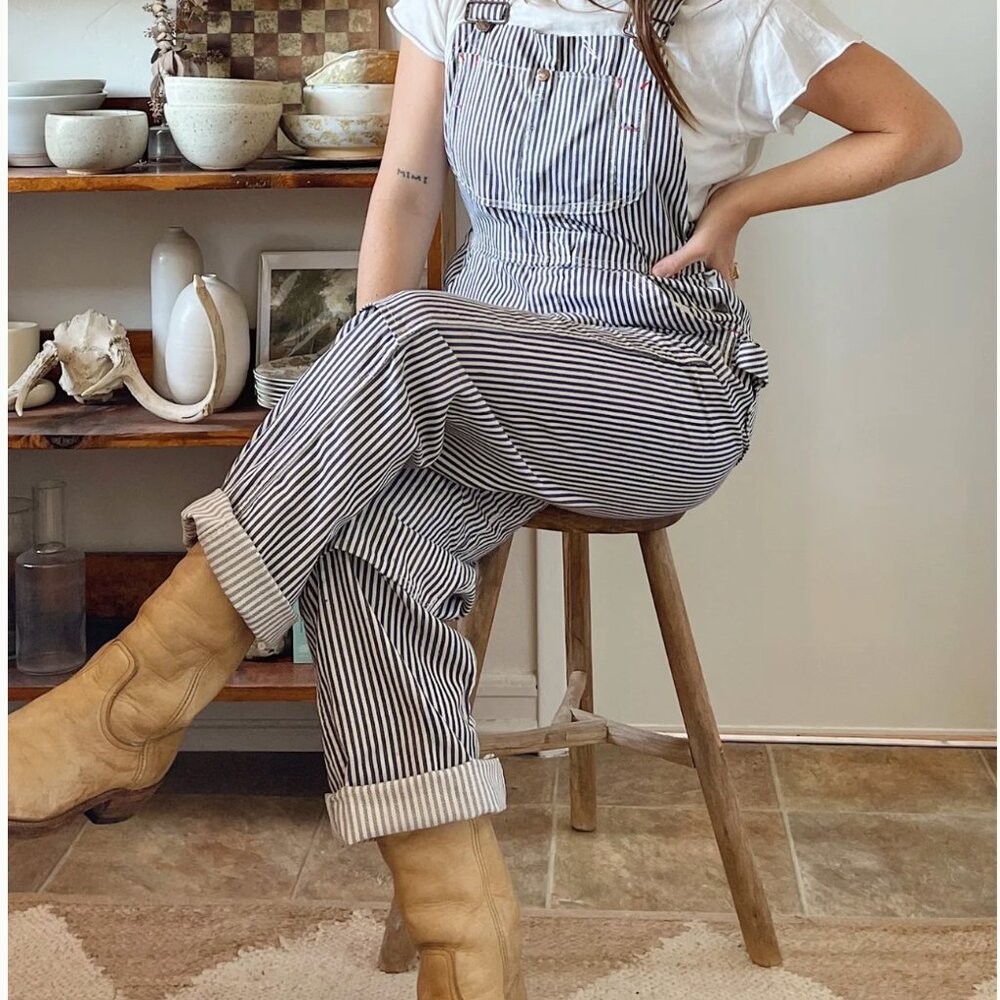 Vintage Railroad Stripe Big Mac Overalls M/L